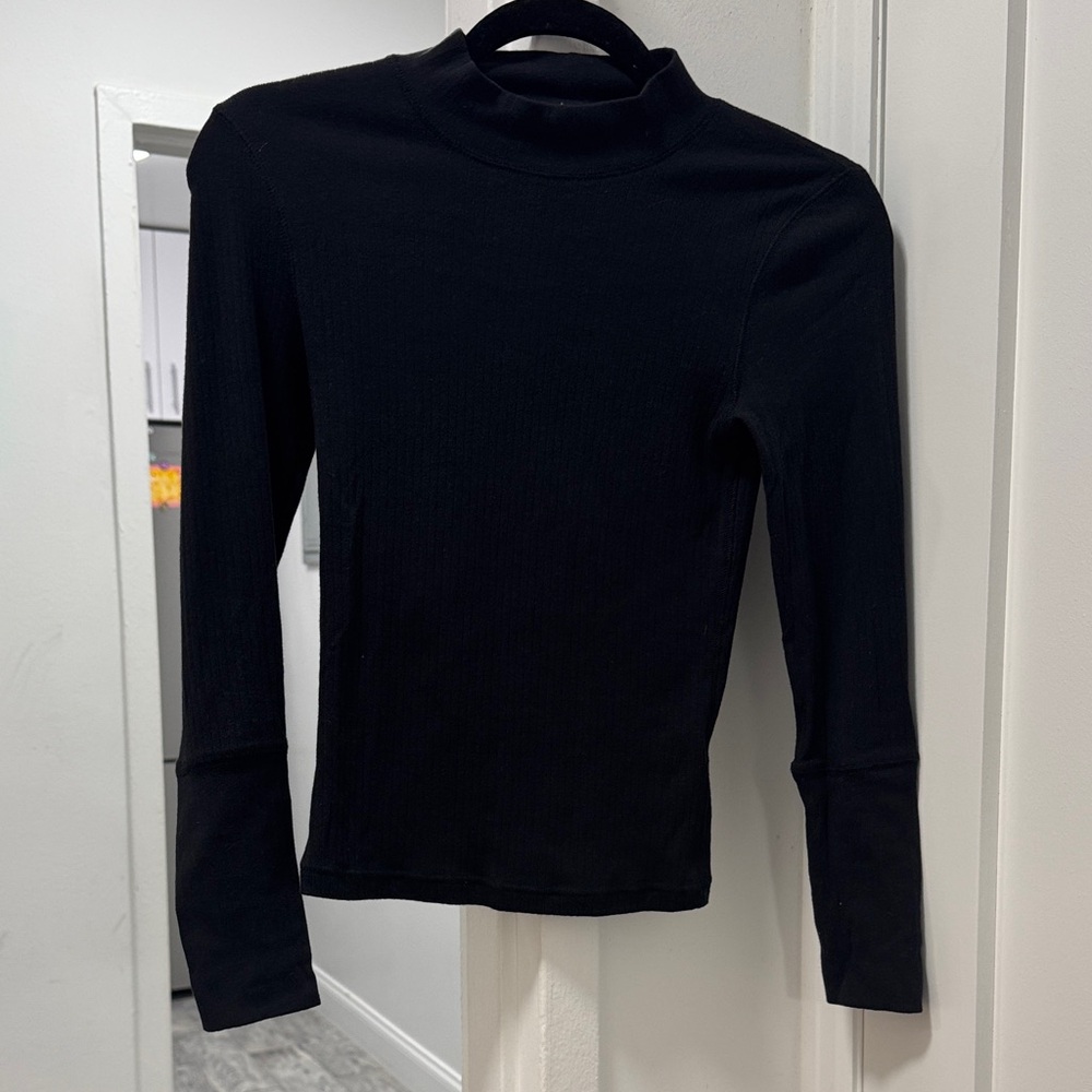 Free People Midnight Black Long Sleeve Tee